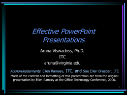 Effective PowerPoint Presentations