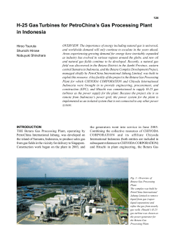 H-25 Gas Turbines for PetroChina`s Gas Processing Plant in Indonesia