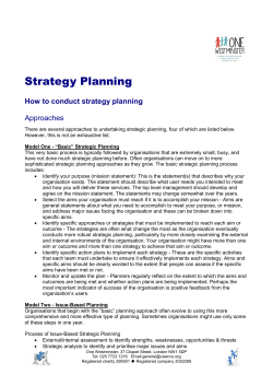 Strategy Planning