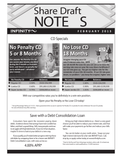Share Draft - Infinity FCU