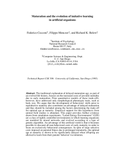 Maturation and the evolution of imitative learning in artificial
