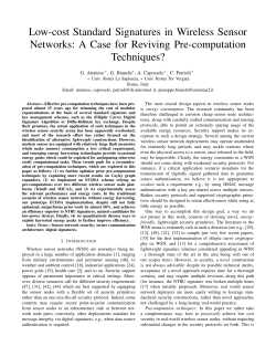 Low-cost Standard Signatures in Wireless Sensor Networks: A Case