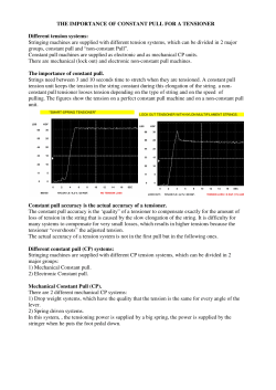 THE IMPORTANCE OF CONSTANT PULL FOR A