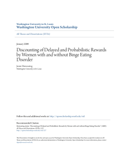 Discounting of Delayed and Probabilistic Rewards by Women with
