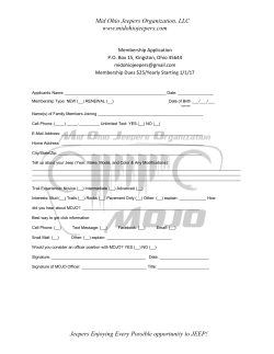 Mid Ohio Jeepers Organization, LLC www.midohiojeepers.com