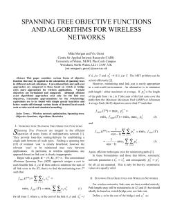 Spanning Tree Objective Functions and Algorithms for Wireless