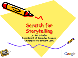 Introduction to Scratch! - Department of Computer Science