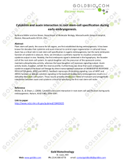 Cytokinin and auxin interaction in root stem-cell
