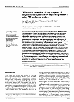 Differential detection of key enzymes of pol yaromat ic