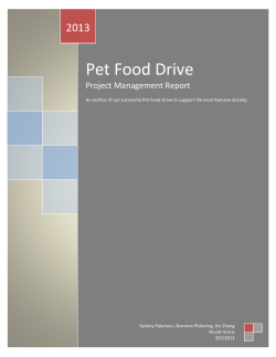 Pet Food Drive - eLearn