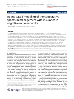 Agent-based modeling of the cooperative spectrum management