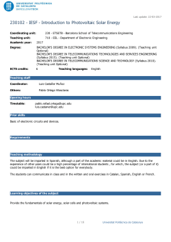 Introduction to Photovoltaic Solar Energy