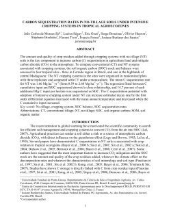 Carbon Sequestration Rates in No-Tillage Soils