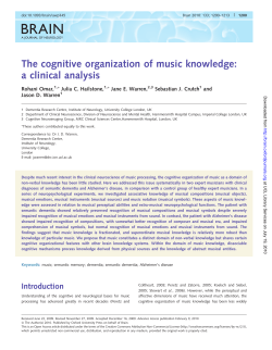 The cognitive organization of music knowledge: a