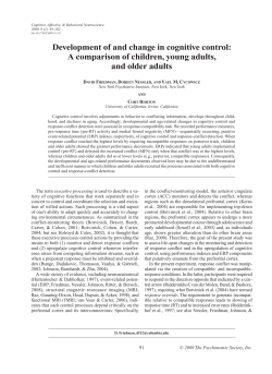 Development of and change in cognitive control: A comparison of