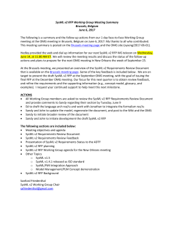 The OMG SysML v2 RFP Working Group was initiated on July 23
