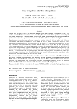 Heavy metal pathways and archives in biological tissue