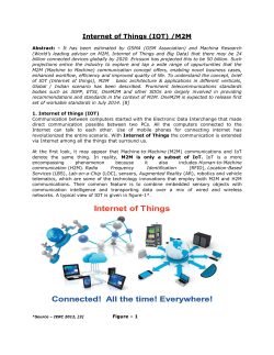 Internet of Things (IOT) /M2M