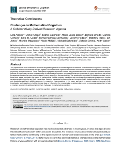 Challenges in Mathematical Cognition