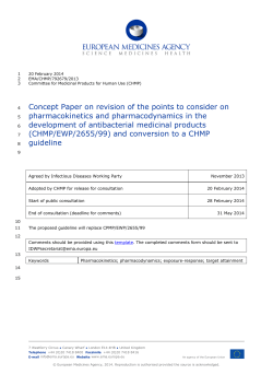 Draft concept paper on revision of the points to consider on