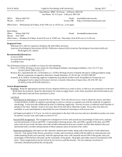 Cognitive Psychology W/Lab