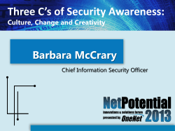 Three C`s of Security Awareness: Culture, Change and