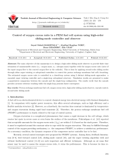 Control of oxygen excess ratio in a PEM fuel cell