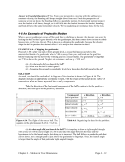 4-6 An Example of Projectile Motion