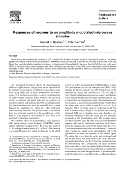 Responses of neurons to an amplitude modulated microwave stimulus