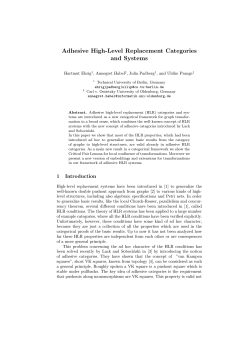 Adhesive High-Level Replacement Categories and Systems