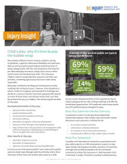 Child`s Play - BC Injury Research and Prevention Unit