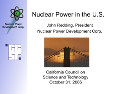 Nuclear Power Development Corp. - California Council on Science