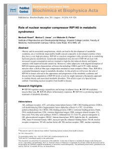 Biochimica et Biophysica Acta