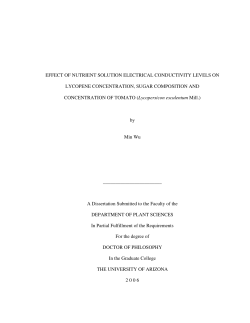 effect of nutrient solution electrical conductivity levels on lycopene