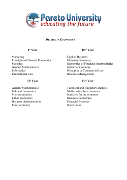 I&deg; Year Marketing Principles of General Economics Statistics