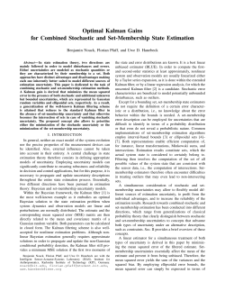 Optimal Kalman Gains for Combined Stochastic and Set