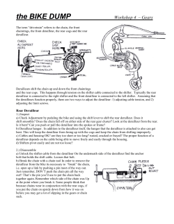 the BIKE DUMP Workshop 4 &ndash; Gears