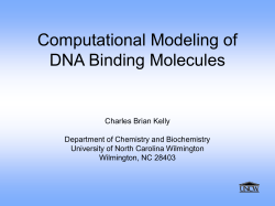 Computational Modeling of DNA Binding Molecules