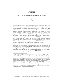 The U.N. Security Council`s Duty to Decide