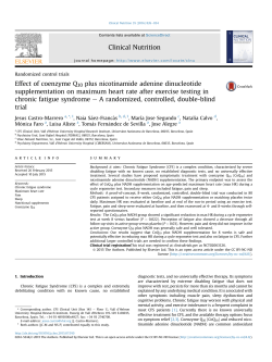 Effect of coenzyme Q10 plus nicotinamide adenine dinucleotide