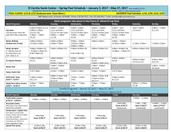 El Cerrito Swim Center &ndash; Spring Pool Schedule