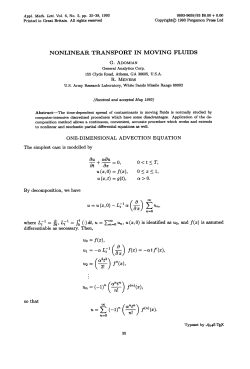 Nonlinear transport in moving fluids