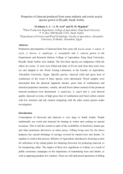 Properties of charcoal produced from some endemic and exotic