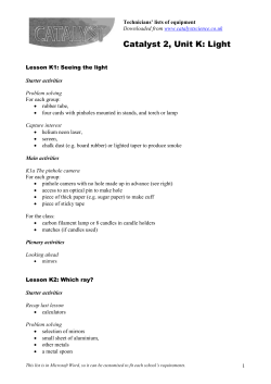 Unit K: Light - Pearson Schools and FE Colleges