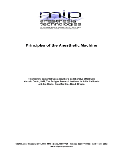 Principles of the Anesthetic Machine