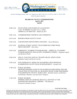 Agenda 170404 - Washington County, Maryland