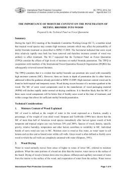 The Importance of Moisture Content on the Penetration of
