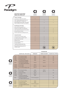 CI Series Comparison Sheet