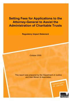 Setting Fees for Applications to the Attorney