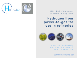 Power-to-Gas (PtG) - H2 for Refineries - Ludwig